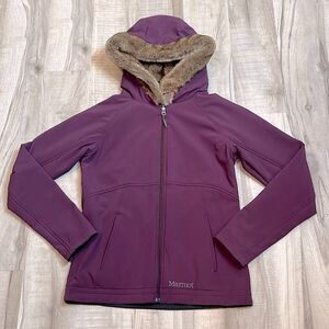Marmot Plum Ski Jacket with Faux Fur Trim